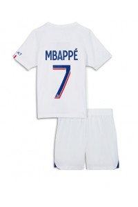Paris Saint-Germain Kylian Mbappe #7 Babyklær Tredje Fotballdrakt til barn 2022-23 Korte ermer (+ Korte bukser)